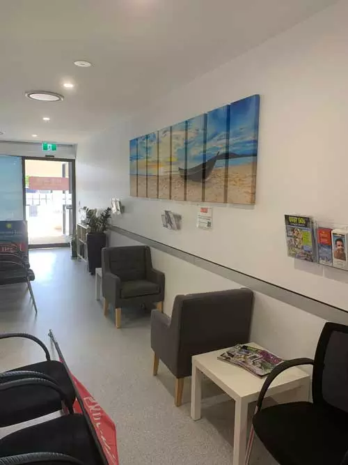 melanoma scan warner waiting room